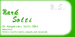 mark solti business card